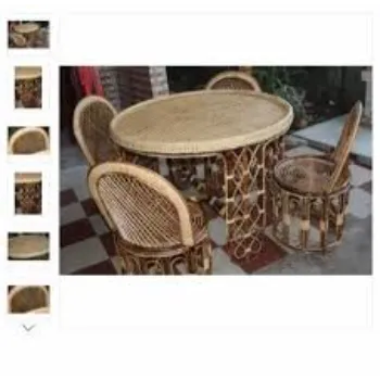Plain Cane Dining Set
